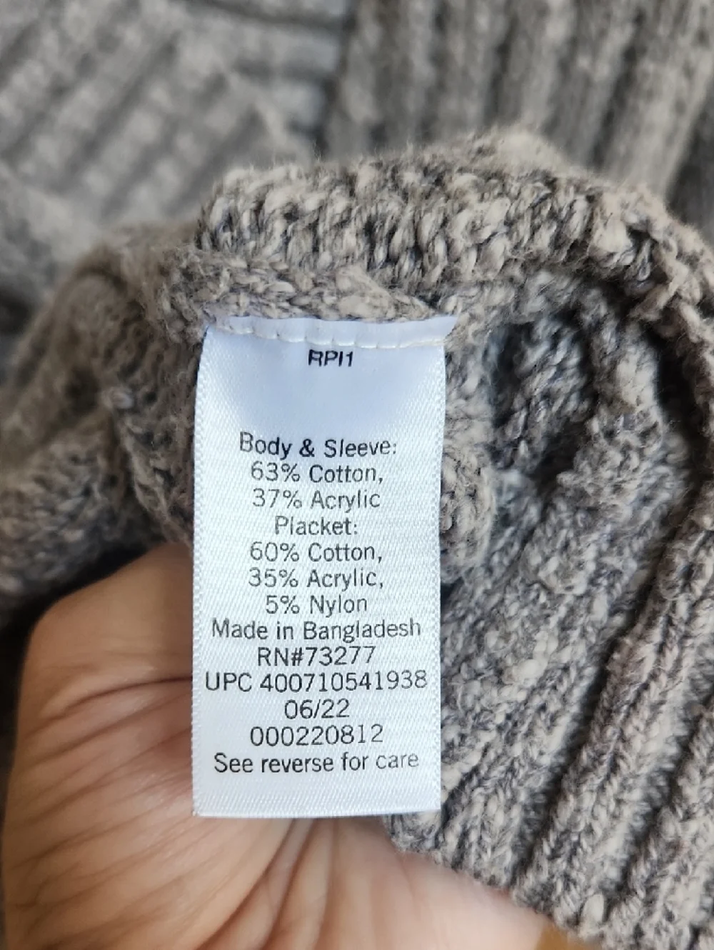 SO Gray Ribbed Open-Front Button Cardigan - Picture 8 of 8